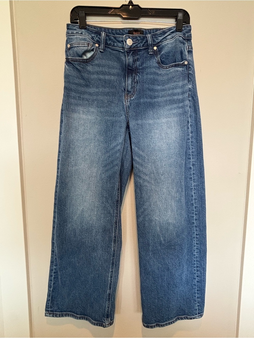 Quince Wide Leg Blue Jeans